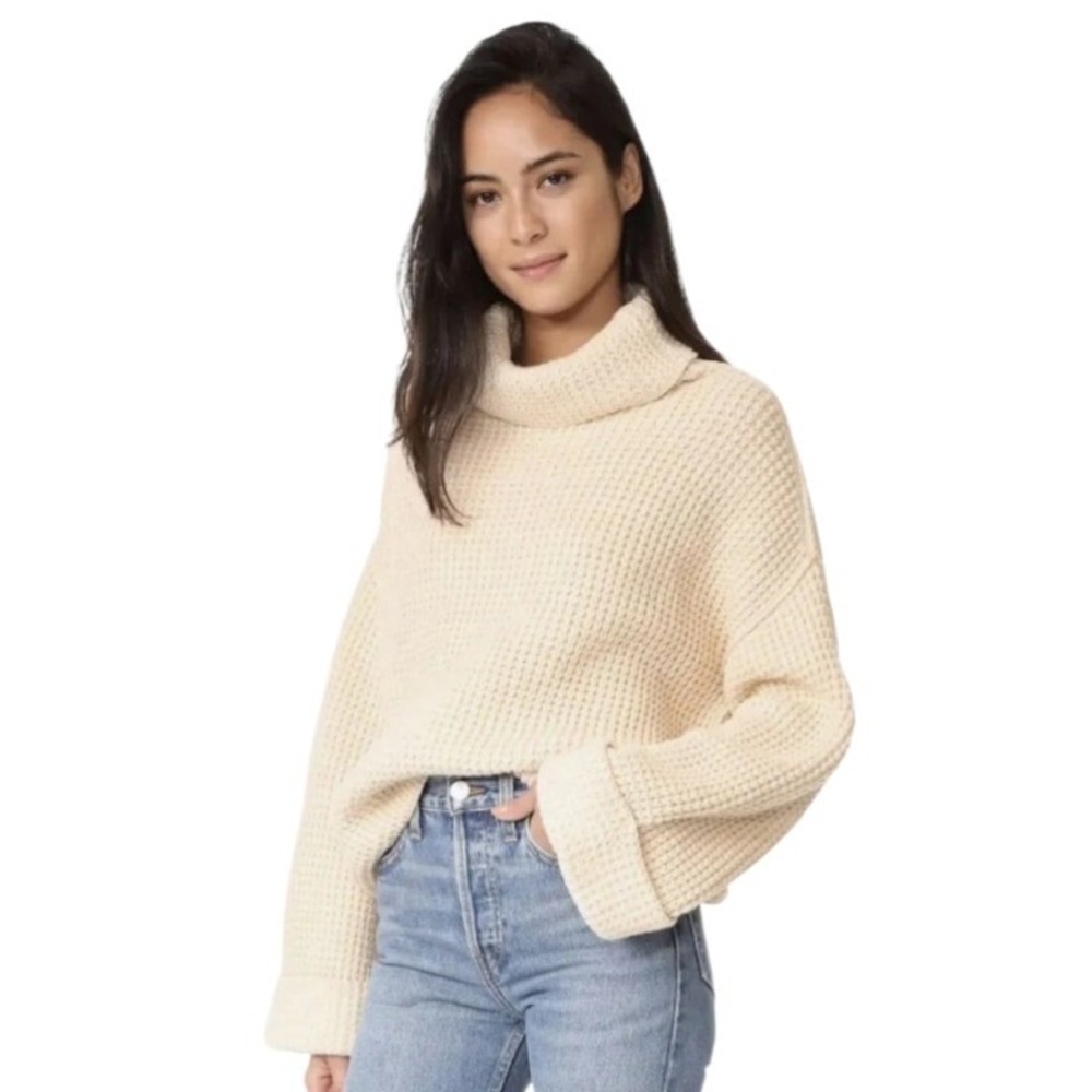 Free People Super Chunky Cabincore Women's size Medium Fisherman Grandpa Sweater